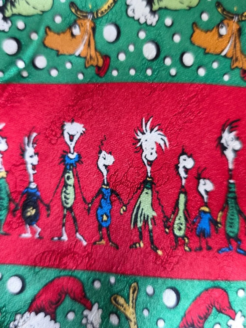 Dr. Seuss Silk Christmas Neck Tie How The Grinch Stole Christmas 1996 Vintage